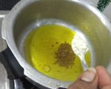 A picture of step 2 of Spinach Brinjal Potato Sabji.