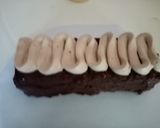 Foto del paso 41 de la receta: Tarta con mousseline de chocolate y ganache acompañada de helado