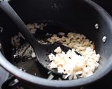 A picture of step 2 of Chandrakantalu(Moong Dal Fried Burfi).