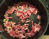 Une image de l'étape 3 de Pâtes Carbonara - Bacon et Champignons.