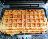รูปขั้นตอนการทำที่ 1 ของ แซนวิชคีโต (ใช้ Chaffles แทนขนมปัง)