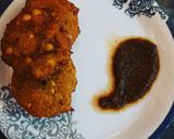 A picture of step 4 of Walnut chana daal vada.