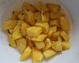 A picture of step 6 of Patatas Bravas.