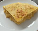 A picture of step 5 of Spanish Potato Omelette with Caramelized Onion.
