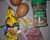 Foto langkah ke 1 dari resep Omlet Telur Dadar Ayam Chicken Rosemary satset sederhana.