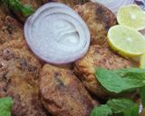 A picture of step 4 of Shami Kebabs by my Mom.