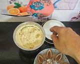 A picture of step 1 of Kaju katli.