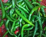 A picture of step 1 of Green Chilli frozen.