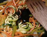 A picture of step 2 of Stir fried mixed veg with black rice and prawns.