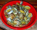 A picture of step 13 of Mike's EZ Seafood Alfredo & Roasted Garlic Spread Dinner.