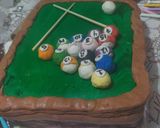 Foto del paso 14 de la receta: Panqué de café, base para pastel en forma de mesa de billar