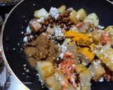 A picture of step 7 of Oler Dalna/ Bengali style Yam Curry.