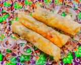 A picture of step 5 of Seekh qeema rolls.