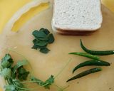 A picture of step 1 of Bread dhokla.