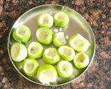 A picture of step 1 of Stuffed tinda.