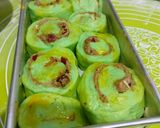 Foto langkah ke 6 dari resep Cinnamon Roll Pandan Tanpa Ulen (Minyak).