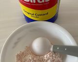 A picture of step 1 of Custard semolina shiro.
