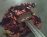 A picture of step 1 of Beetroot soyabean rice.
