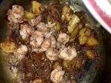 Shrimp potato curry