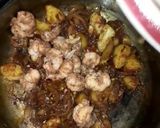 A picture of step 2 of Shrimp potato curry.