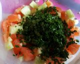 A picture of step 5 of Tabbouleh with Teriyaki Salmon.