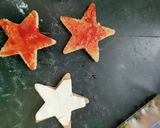 A picture of step 1 of Kids special star pizza.