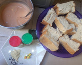 A picture of step 2 of Fried bread in bean paste.
