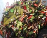 Foto langkah ke 4 dari resep Oseng bunga pepaya (kembang grandel) mix teri gunduL.
