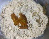 A picture of step 1 of Besan Diya Mathri.