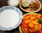 A picture of step 1 of Simple Papaya Coconut Smoothie.