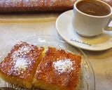 A picture of step 5 of Basbousa (Seven Cups Cake).