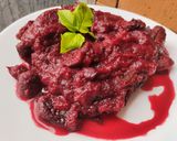 Foto del paso 8 de la receta: Berenjena🍆en salsa ahumada con champiñones🍄y remolacha🍄