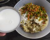 A picture of step 3 of Soyabean Rostie/ Uttapa.