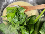 Pasta con espinacas