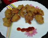 A picture of step 4 of Moong Dal and onion Fritters.