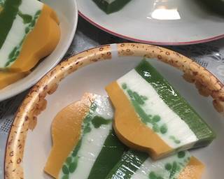 Pudding Labu Lapis Cendol dan Pandan - Step 4