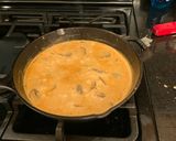 A picture of step 2 of Steak Diane.