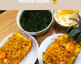 Hình bước làm 1 của món Cơm chiên trái Dứa