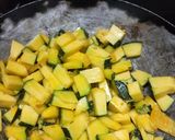 A picture of step 1 of Khatti Meethi Pumpkin Bhaji.