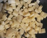 A picture of step 2 of Alo methi.