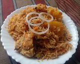A picture of step 6 of Daighi biryani.