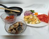 A picture of step 1 of Garden egg sauce with fish.