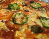 A picture of step 4 of Healthy (vaguely) pizza!.