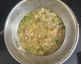 A picture of step 2 of Kuttu Flour Liquid Aloo Paratha / Chilla.
