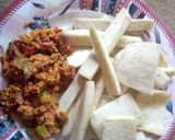 A picture of step 6 of White yam n egg sauce.