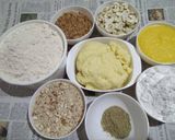 A picture of step 1 of Gond ke laddu.