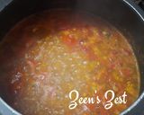 A picture of step 2 of Hyderabadi Chugur Khatti Daal or Tender Tamarind Leaves Khatti Daal for lunch.