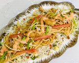 A picture of step 10 of Leftovers singaporian egg fried rice.