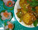 A picture of step 4 of Appe Manchurian    .