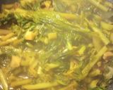 A picture of step 4 of Turnip and Greens.